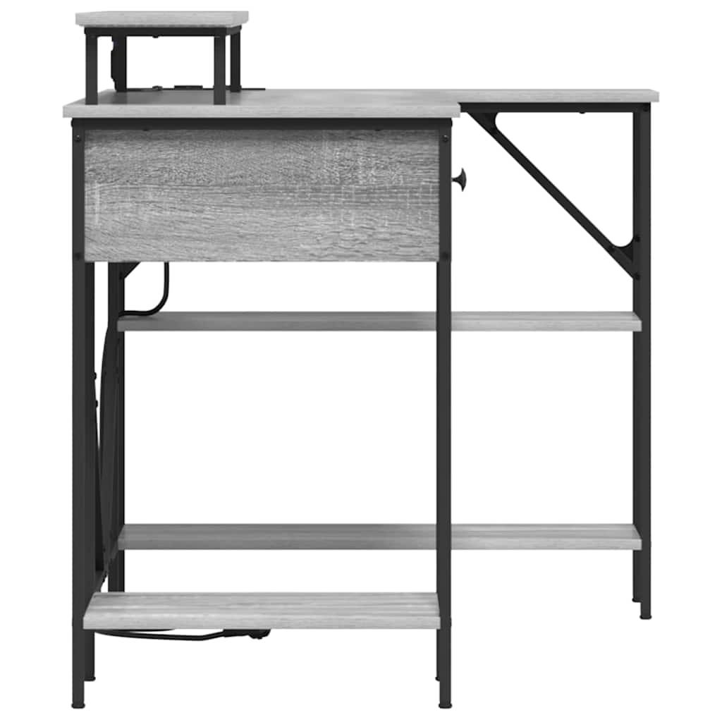 vidaXL Scrivania Grigio sonoma 120 x 79 x 86.5 cm Legno multistrato