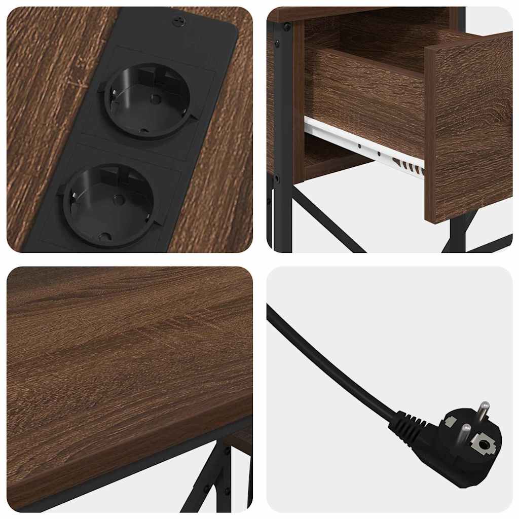 vidaXL Scrivania Rovere marrone 120 x 79 x 86.5 cm Legno multistrato