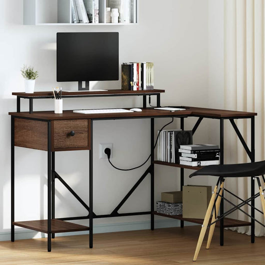 vidaXL Scrivania Rovere marrone 120 x 79 x 86.5 cm Legno multistrato