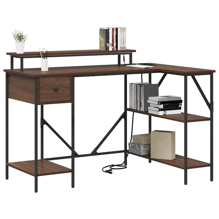 vidaXL Scrivania Rovere marrone 120 x 79 x 86.5 cm Legno multistrato