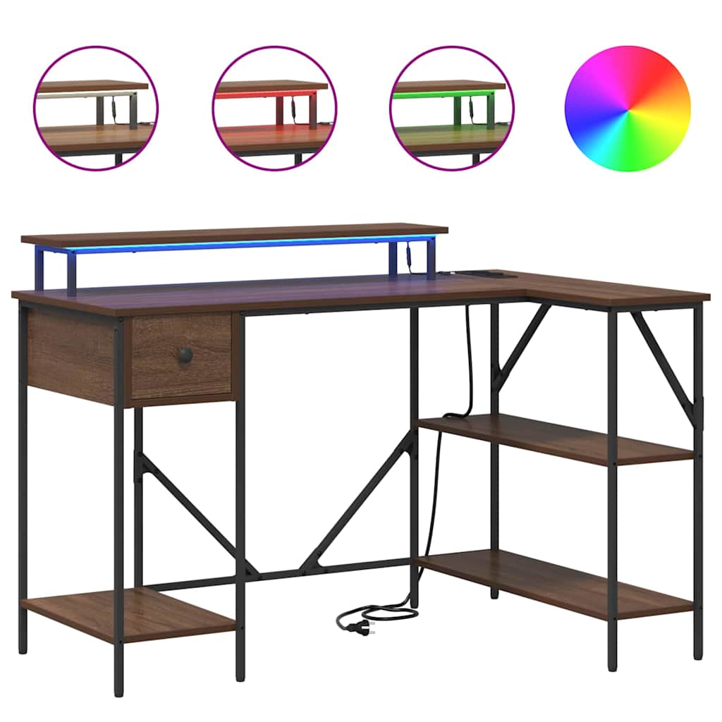 vidaXL Scrivania Rovere marrone 120 x 79 x 86.5 cm Legno multistrato