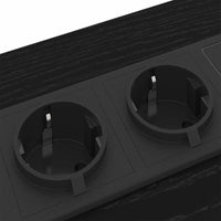 vidaXL Mobiletti da Notte 2 pcs Rovere nero 30 x 48 x 61 cm