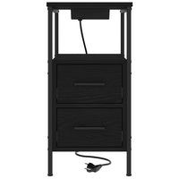 vidaXL Mobiletti da Notte 2 pcs Rovere nero 30 x 48 x 61 cm