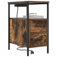 vidaXL Armadio da Notte Rovere fumo 30 x 48 x 61 cm Legno multistrato