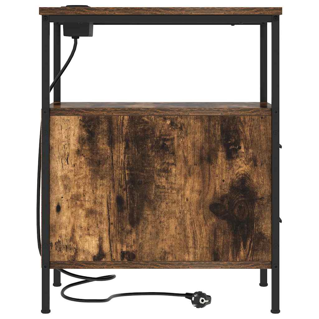 Armadio da Notte Rovere fumo 30 x 48 x 61 cm Legno multistrato 859414