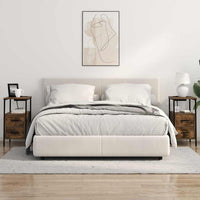 vidaXL Mobiletti da Notte 2 pcs Rovere fumo 30 x 48 x 61 cm