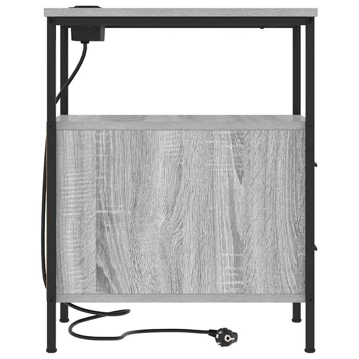 Armadio da Notte con cassetto Grigio sonoma 30 x 48 x 61 cm 859416