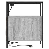 vidaXL Armadio da Notte con cassetto Grigio sonoma 30 x 48 x 61 cm