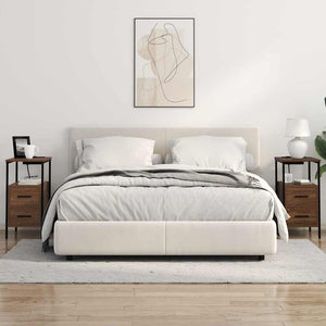 vidaXL Armadio da Notte con cassetto Rovere marrone 30 x 48 x 61 cm