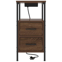 Armadio da Notte con cassetto Rovere marrone 30 x 48 x 61 cm 859418