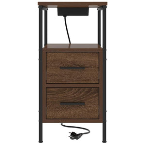 vidaXL Armadio da Notte con cassetto Rovere marrone 30 x 48 x 61 cm