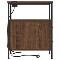 vidaXL Armadio da Notte con cassetto Rovere marrone 30 x 48 x 61 cm