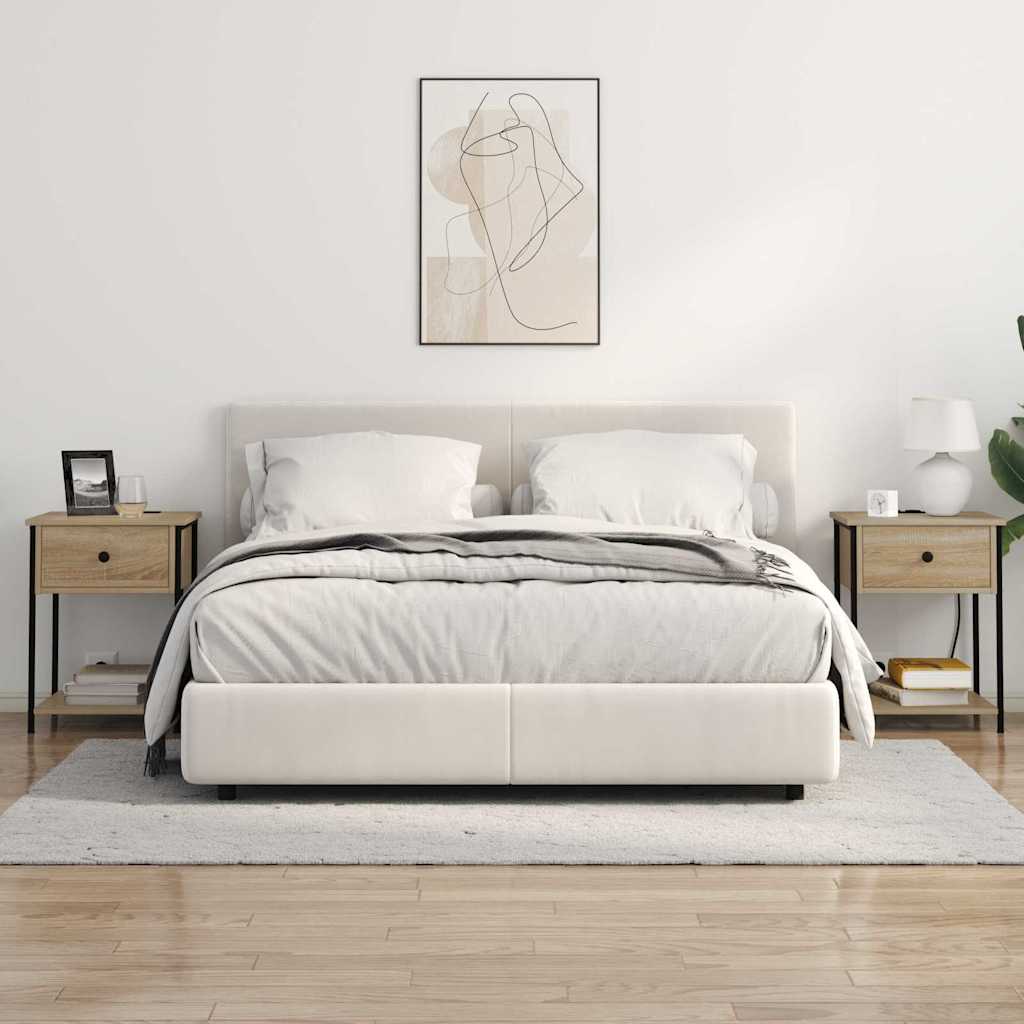 vidaXL Armadio da Notte 2 pcs rovere sonoma 42 x 41 x 56 cm