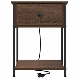 vidaXL Armadio da Notte 2 pcs Rovere marrone 42 x 41 x 56 cm