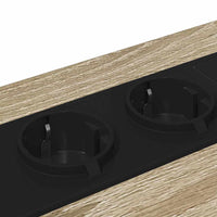 Comò con stazione di ricarica rovere sonoma Legno multistrato 859432