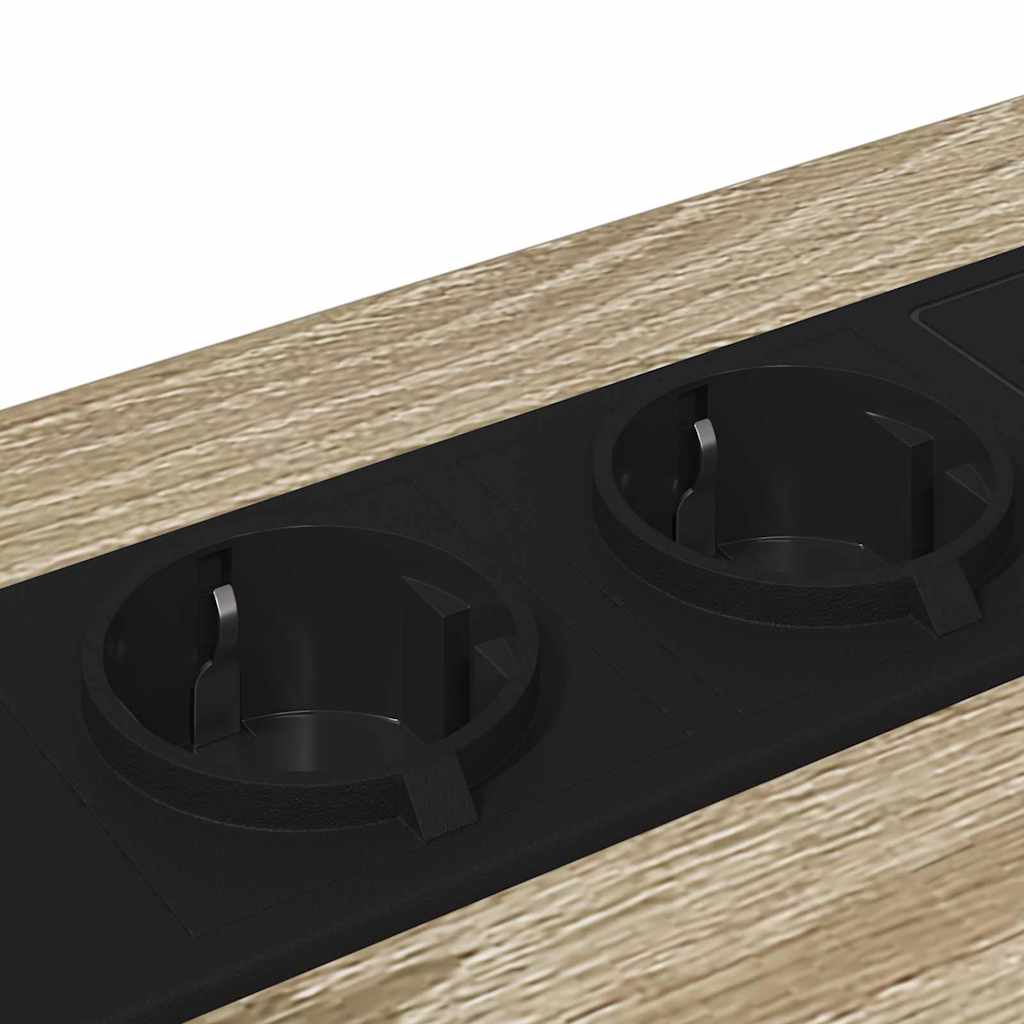 vidaXL Comò con stazione di ricarica rovere sonoma Legno multistrato