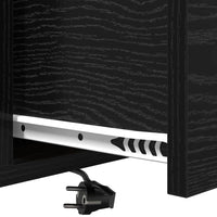 vidaXL Comò con stazione di ricarica Rovere nero Legno multistrato