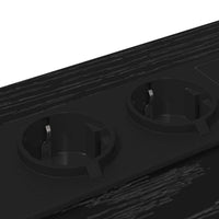 vidaXL Comò con stazione di ricarica con cassetto 2 pcs Rovere nero