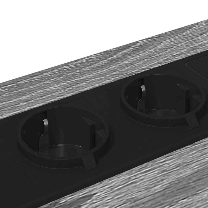 vidaXL Comò con stazione di ricarica Grigio sonoma Legno multistrato