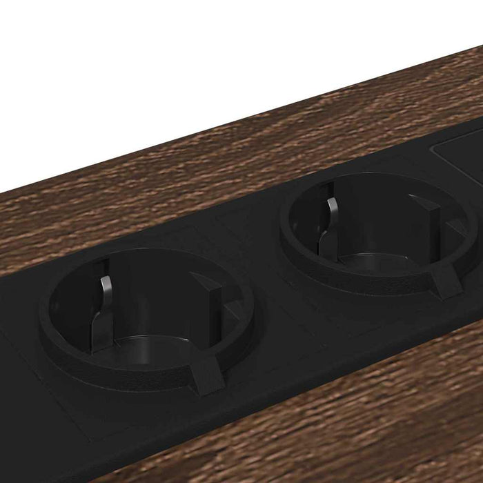 vidaXL Comò con stazione di ricarica Rovere marrone Legno multistrato