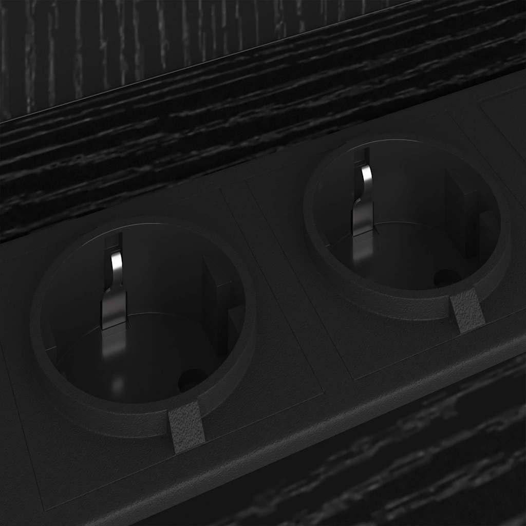 vidaXL Armadio da Notte Rovere nero 38 x 31 x 61 cm Legno multistrato