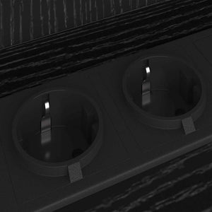 vidaXL Armadio da Notte 2 pcs Rovere nero 38 x 31 x 61 cm