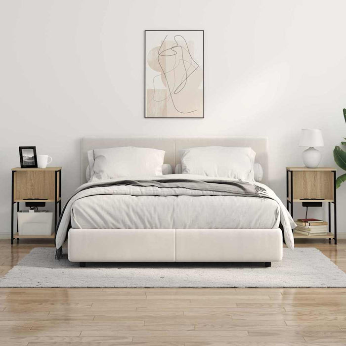 vidaXL Armadio da Notte 2 pcs rovere sonoma 38 x 31 x 61 cm