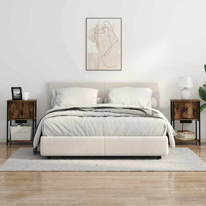 Armadio da Notte Rovere fumo 38 x 31 x 61 cm Legno multistrato 859454