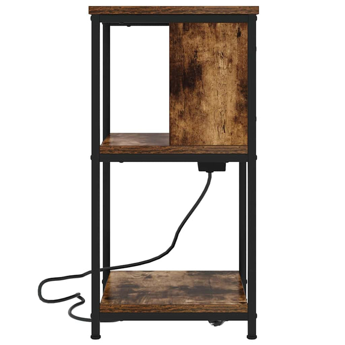vidaXL Armadio da Notte Rovere fumo 38 x 31 x 61 cm Legno multistrato
