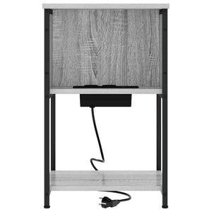 vidaXL Armadio da Notte 2 pcs Grigio sonoma 38 x 31 x 61 cm