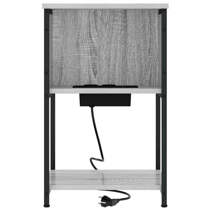 vidaXL Armadio da Notte 2 pcs Grigio sonoma 38 x 31 x 61 cm