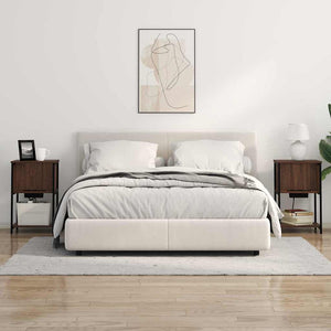 Armadio da Notte 2 pcs Rovere marrone 38 x 31 x 61 cm 859459