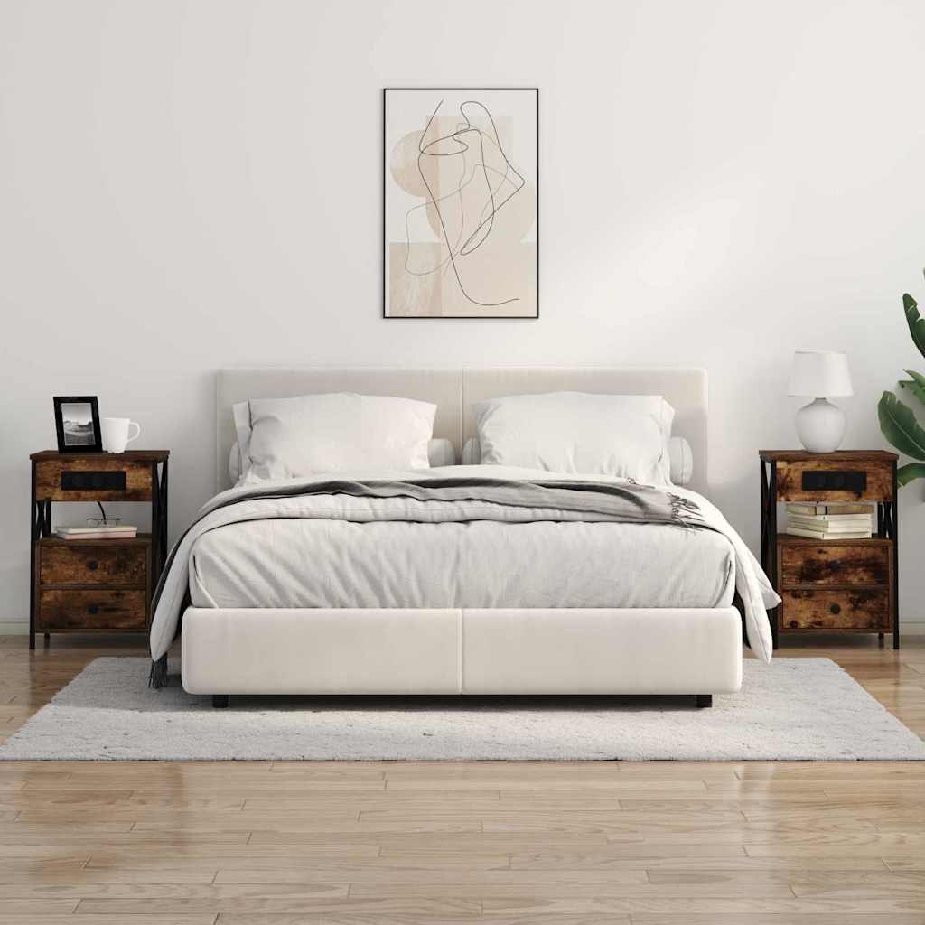 vidaXL Armadio da Notte Rovere fumo 40 x 31 x 60 cm Legno multistrato