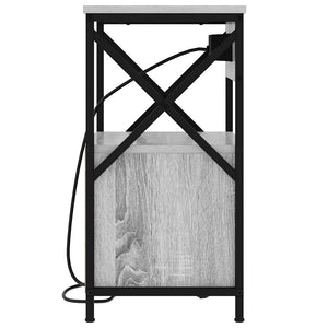 vidaXL Armadio da Notte con cassetto Grigio sonoma 40 x 31 x 60 cm