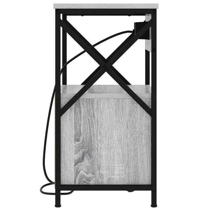 vidaXL Armadio da Notte con cassetto Grigio sonoma 40 x 31 x 60 cm