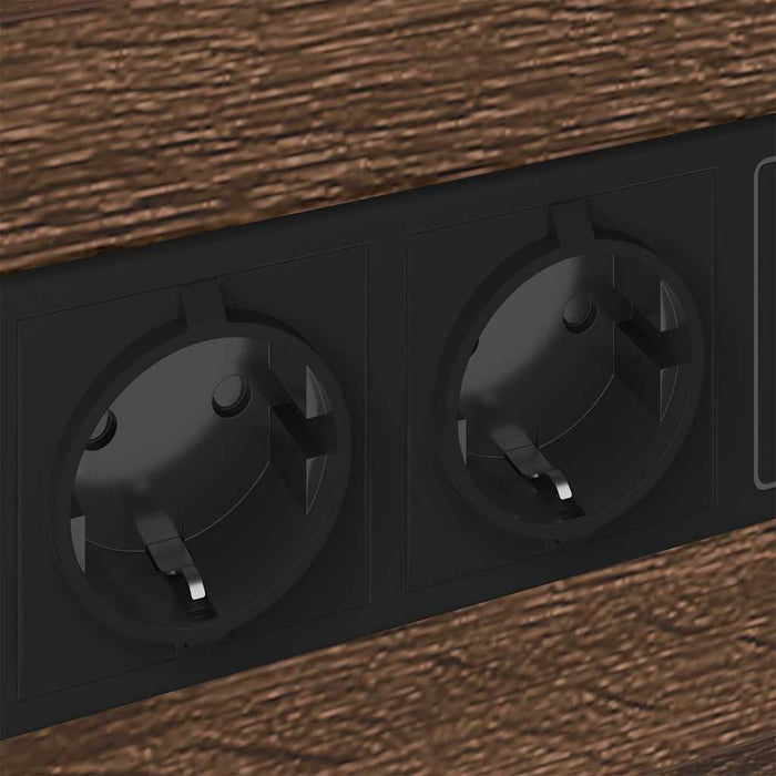 vidaXL Armadio da Notte con cassetto Rovere marrone 40 x 31 x 60 cm