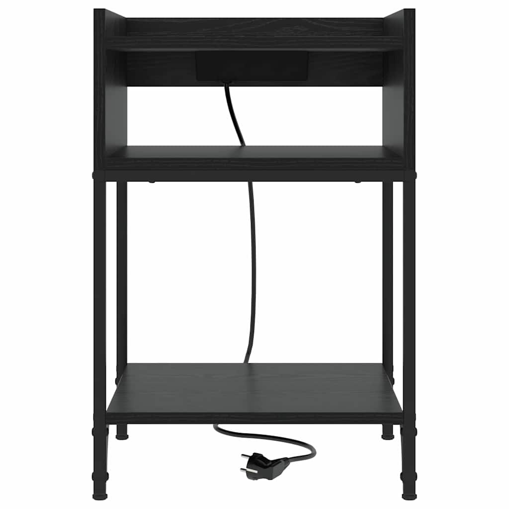 vidaXL Armadio da Notte Rovere nero 40 x 40 x 61 cm Legno multistrato