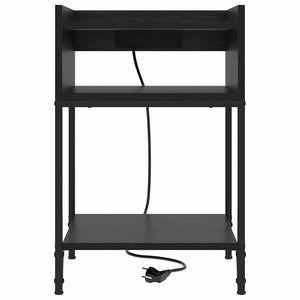 vidaXL Armadio da Notte Rovere nero 40 x 40 x 61 cm Legno multistrato