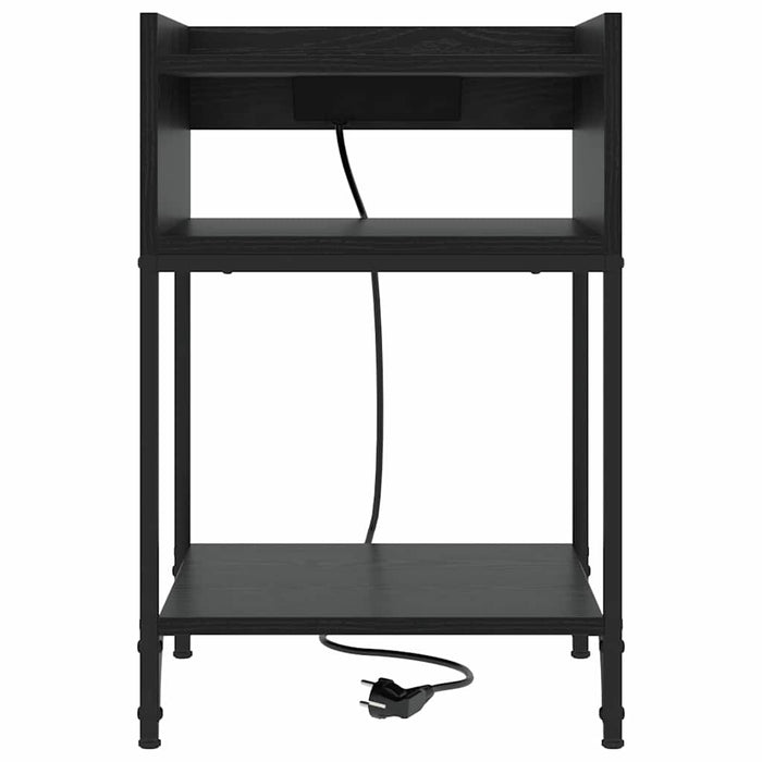 vidaXL Armadio da Notte Rovere nero 40 x 40 x 61 cm Legno multistrato