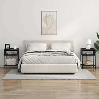 vidaXL Mobiletti da Notte 2 pcs Rovere nero 40 x 40 x 61 cm