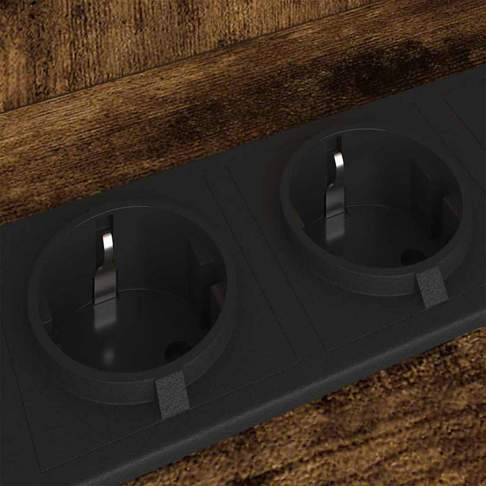 vidaXL Armadio da Notte Rovere fumo 40 x 40 x 61 cm Legno multistrato