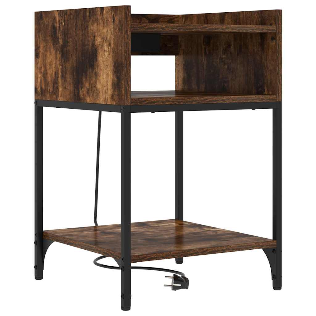 vidaXL Armadio da Notte Rovere fumo 40 x 40 x 61 cm Legno multistrato