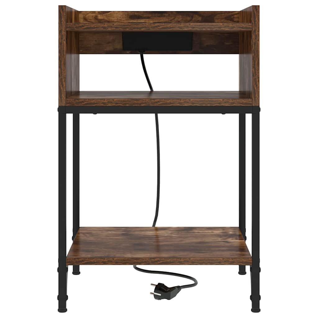 vidaXL Armadio da Notte Rovere fumo 40 x 40 x 61 cm Legno multistrato