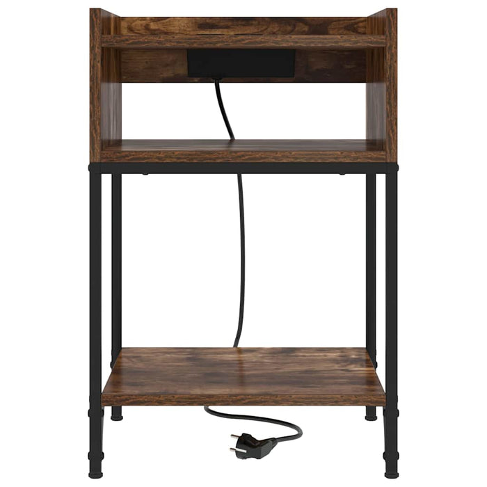 vidaXL Armadio da Notte Rovere fumo 40 x 40 x 61 cm Legno multistrato
