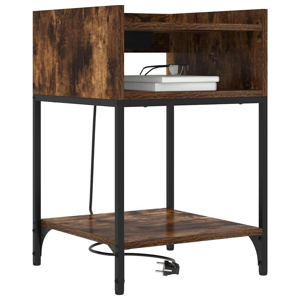 vidaXL Armadio da Notte Rovere fumo 40 x 40 x 61 cm Legno multistrato