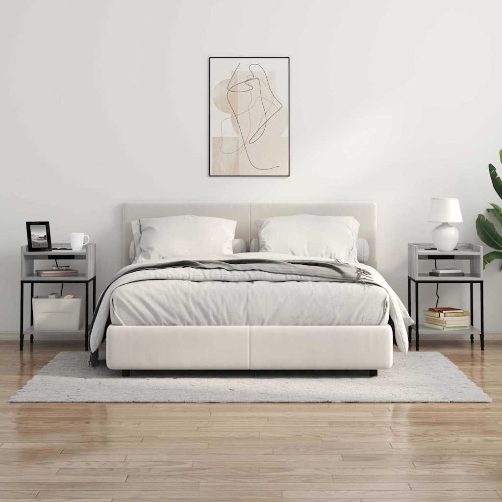 vidaXL Armadio da Notte con lo scaffale Grigio sonoma 40 x 40 x 61 cm