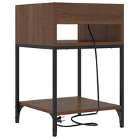 vidaXL Armadio da Notte con lo scaffale Rovere marrone 40 x 40 x 61 cm