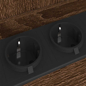 vidaXL Mobiletti da Notte 2 pcs Rovere marrone 40 x 40 x 61 cm