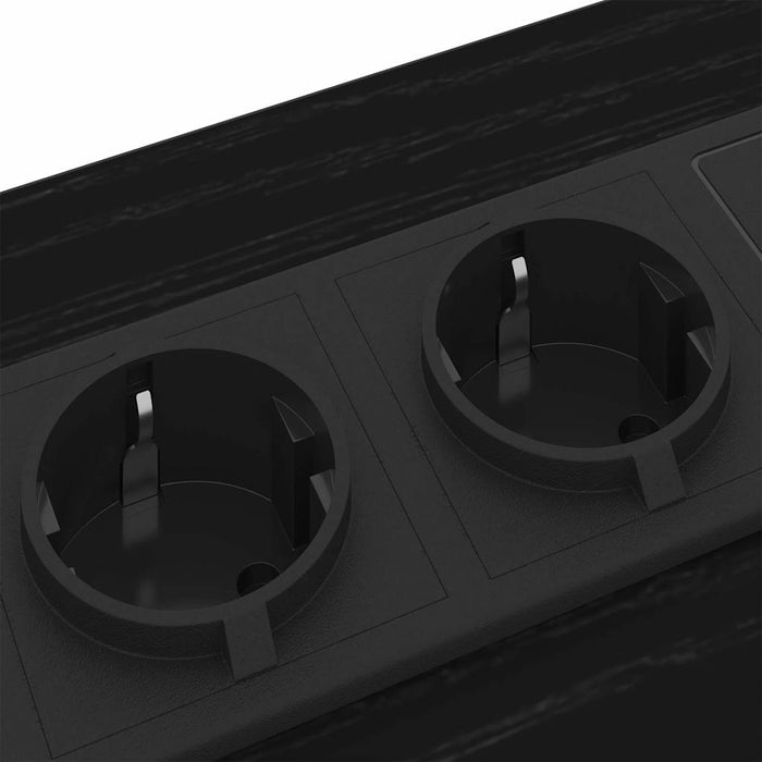 vidaXL Armadio da Notte Rovere nero 42 x 41 x 61 cm Legno multistrato