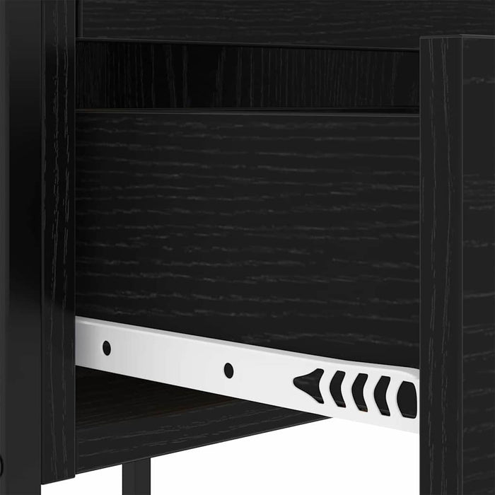 vidaXL Armadio da Notte Rovere nero 42 x 41 x 61 cm Legno multistrato